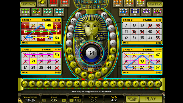 Игровой автомат Pharaoh Bingo