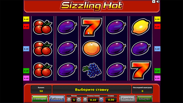 Игровой слот Sizzling Hot