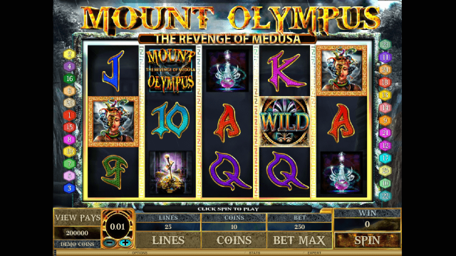 Игровой автомат Mount Olympus - Revenge Of Medusa