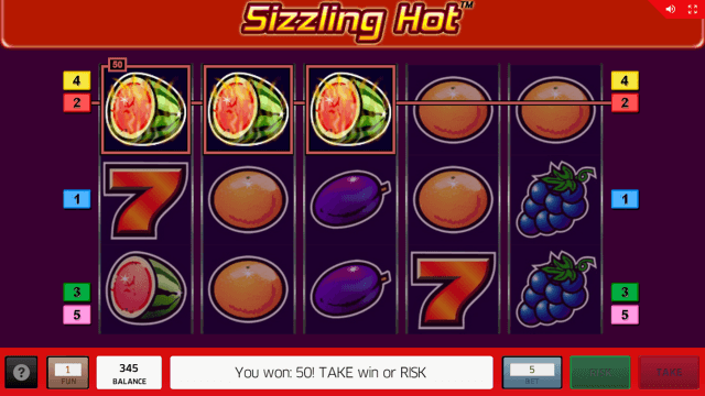 Игровой аппарат Sizzling Hot